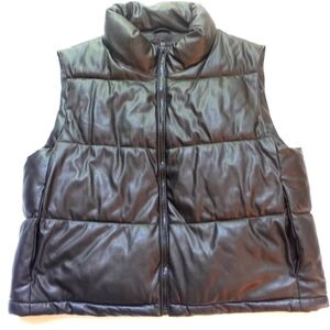 7 for all Mankind Faux Leather Vest Gilet    LARGE NEW